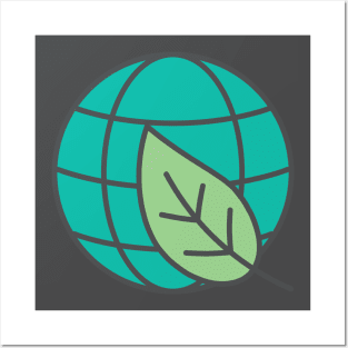 Nature Globe Environment Icon Posters and Art